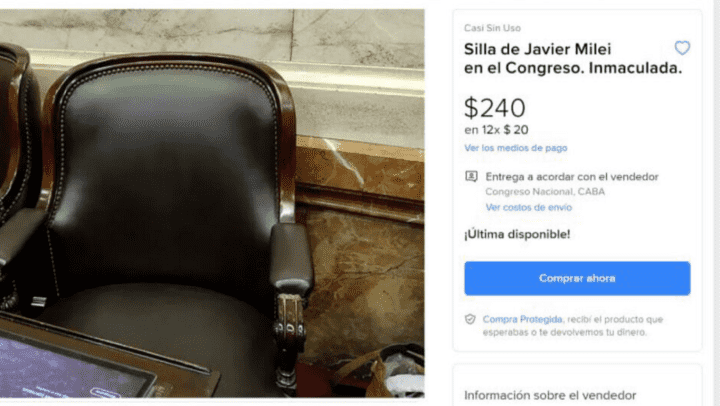 Venden la silla