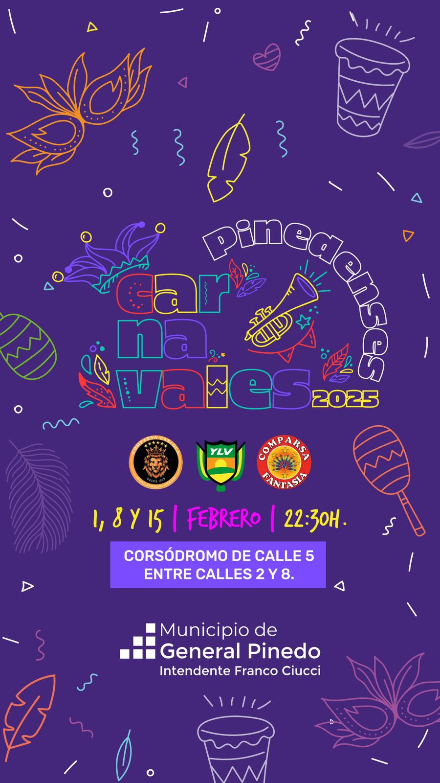 Municipalidad de General Pinedo con actividades varias y promoción de carnavales 