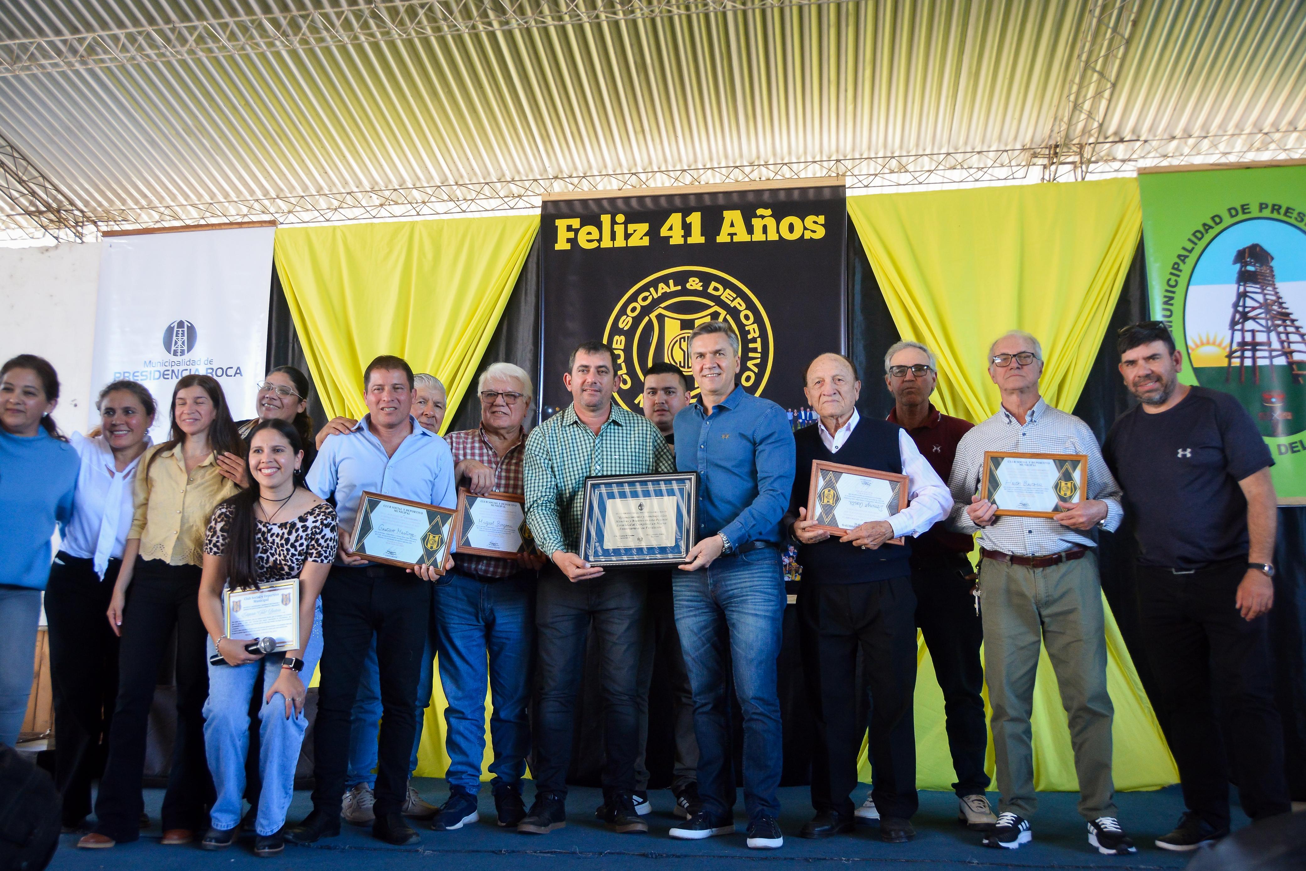Presidencia Roca: el Gobernador Zdero acompañó el 41° aniversario del Club Social y Deportivo Municipal