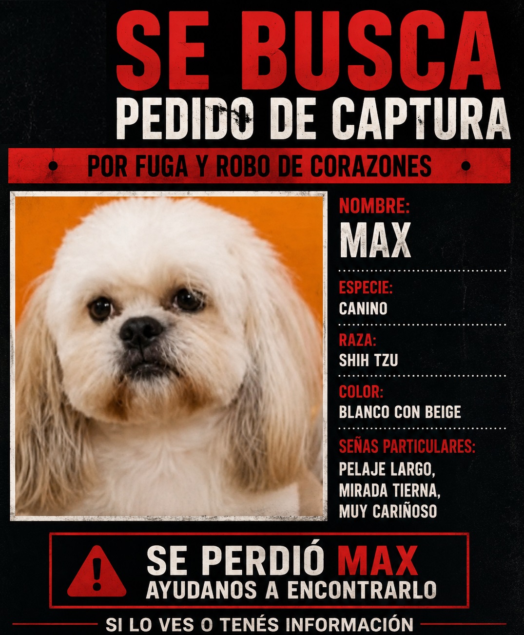 Se solicita la captura o dato de Max, que la comunidad colabore hay recompensa  