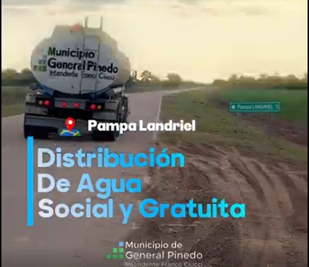 La gestión de Franco Ciucci llevó agua social y gratuita a familias de Pampa Landriel